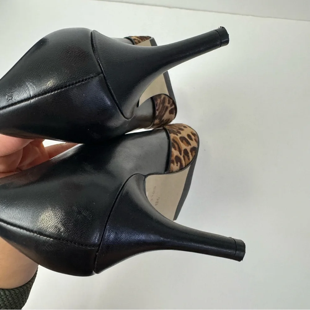 Woman’s Cole Haan Kyle Leopard Print Pointed Toe Stiletto Pumps Size 9
